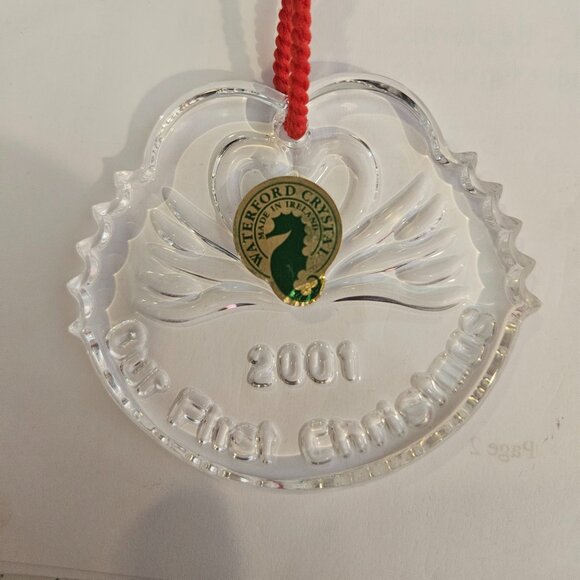 Waterford Crystal Christmas Ornament - "The Wedding Collection"; signed by maker - Picture 7 of 10